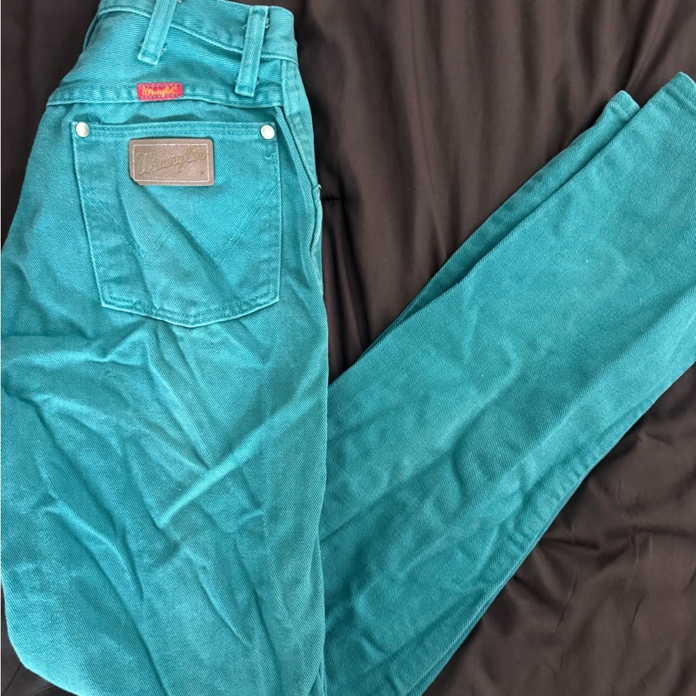 Wrangler Women's Teal Straight Leg Jeans